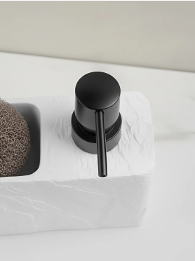 Дозатор для жидкого мыла с подставкой для губки PERFECTO LINEA Pearl