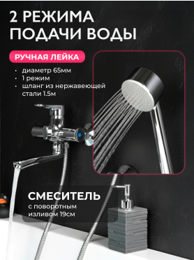 Смеситель для ванны ECONOCE серия 400 