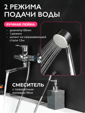 Смеситель для ванны ECONOCE серия 400 