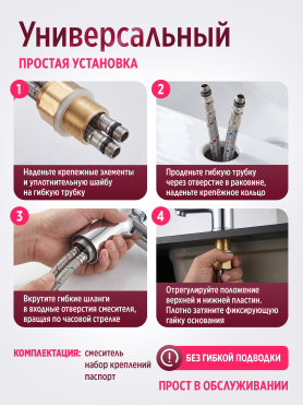 Смеситель для умывальника ECONOCE серия 280 