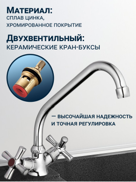 Смеситель для кухни ECONOCE серия 410 
