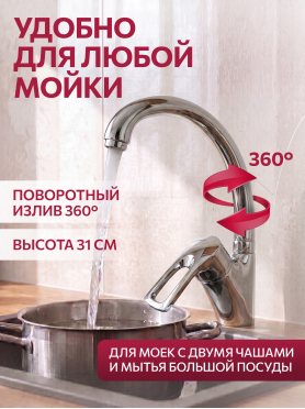 Смеситель для кухни ECONOCE серия 320 