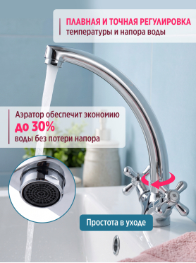 Смеситель для умывальника ECONOCE серия 340 