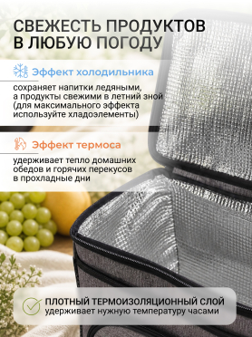 Термосумка 28х22х23 см ARIZONE 