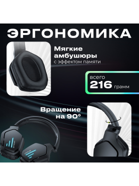Наушники-гарнитура игровые беспроводные URZUS Dungeon 
