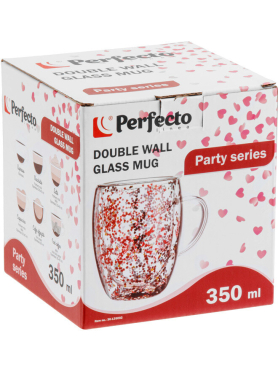 Кружка стеклянная PERFECTO LINEA Party с двойными стенками 350 мл 