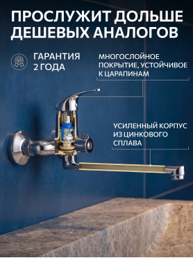 Смеситель для ванны ECONOCE серия 580 