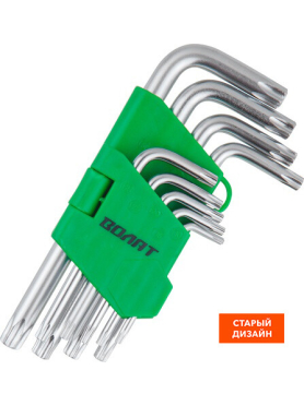 Набор ключей Torx T10Н-T50Н 9 предметов коротких ВОЛАТ 