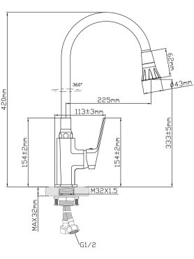 Смеситель для кухни AV ENGINEERING Win 