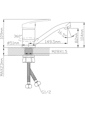 Смеситель для кухни AV ENGINEERING Rom 