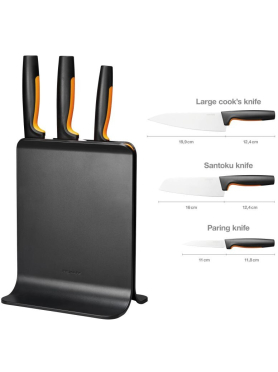 Набор ножей 3 штуки FISKARS FF пластиковый блок 