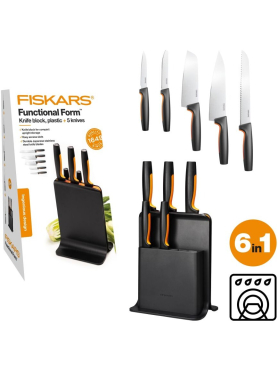 Набор ножей 5 штук FISKARS FF пластиковый блок 