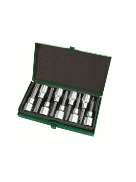 Набор бит TORX 1/2" 9 предметов T20-T60 80 мм TOPTUL 