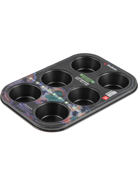 Форма для выпечки металлическая прямоугольная 26,5х18,5х3 см PERFECTO LINEA Starcook 6 кексов 