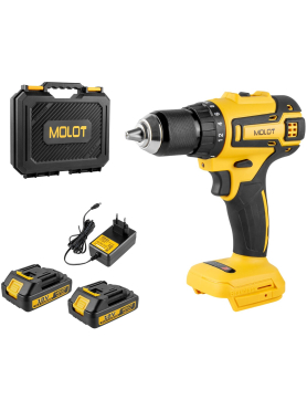 Дрель-шуруповерт аккумуляторная MOLOT MBD 1820 Li XLT Lite SET 