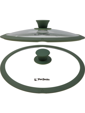 Крышка стеклянная с силиконовым ободом PERFECTO LINEA Natural Green