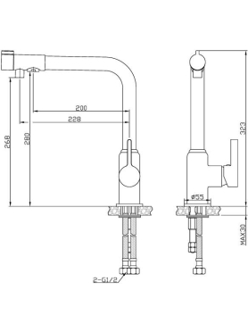 Смеситель для кухни AV ENGINEERING Tro 