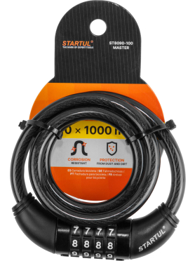Замок тросовый велосипедный STARTUL Master ST8090