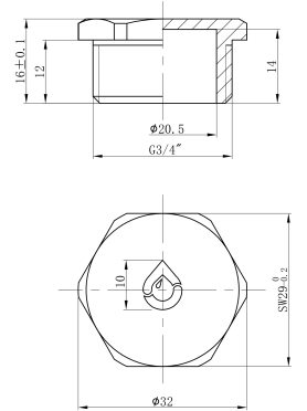 Заглушка с наружной резьбой AV ENGINEERING