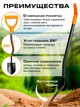 Лопата штыковая STARTUL Metsa 