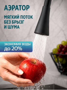 Смеситель для кухни ECONOCE серия 800 черный 