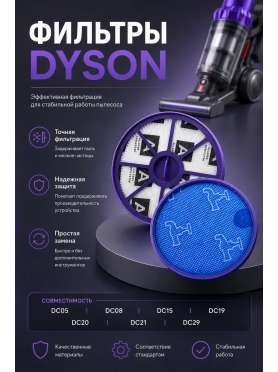 Фильтр для пылесоса Dyson DC19, DC20, DC21, DC29 BRUNER 