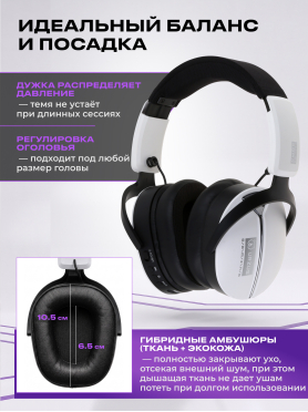 Наушники-гарнитура игровые беспроводные URZUS Roar 