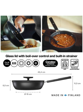 Сотейник алюминиевый FISKARS Hard Face 