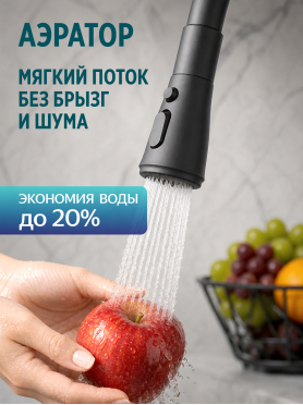 Смеситель для кухни ECONOCE D35 серия 710 черный 
