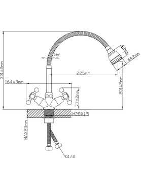 Смеситель для кухни AV ENGINEERING 