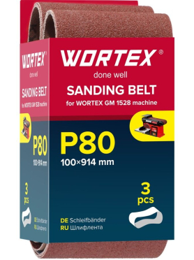 Шлифлента 100x914 мм бесконечная WORTEX для станка GM 1528