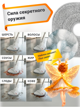 Сменная насадка для швабры BRUNER Klein 2 штуки 