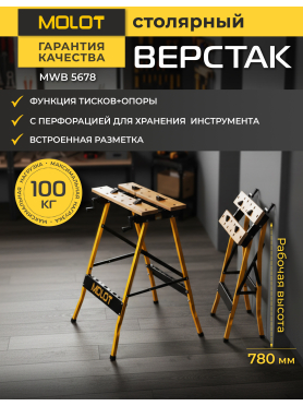 Верстак столярный MOLOT MWB 5678 