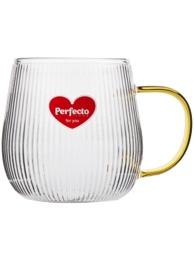 Кружка стеклянная PERFECTO LINEA Aria Golden 400 мл 