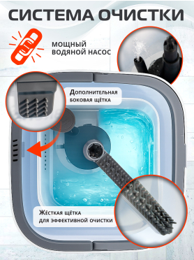 Умная швабра с отжимным ведром BRUNER Fest 