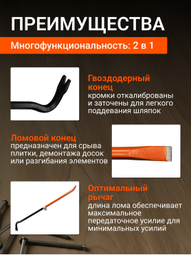 Лом-гвоздодер шестигригранный STARTUL Master ST4094