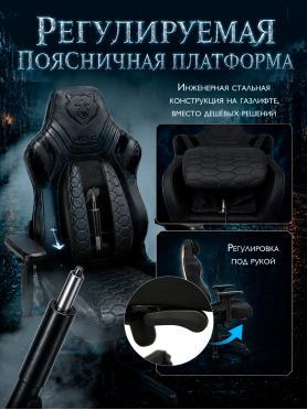 Кресло геймерское URZUS Knight Black