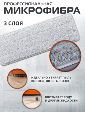 Сменная насадка для швабры BRUNER Rapid 2 штуки 