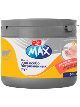 Паста для очистки рук DR. MAX 500 грамм с вазелиновым маслом 