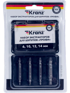 Набор экстракторов для шурупов KRANZ KR-12-6703