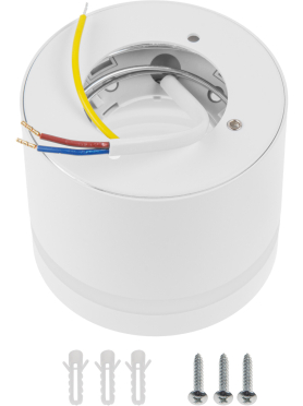 Светильник точечный накладной GX53 15 Вт LEIDEN ELECTRIC белый 