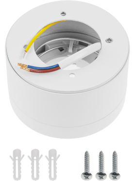 Светильник точечный накладной GX53 15 Вт LEIDEN ELECTRIC белый 