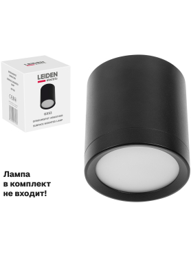 Светильник точечный накладной GX53 15 Вт LEIDEN ELECTRIC черный 