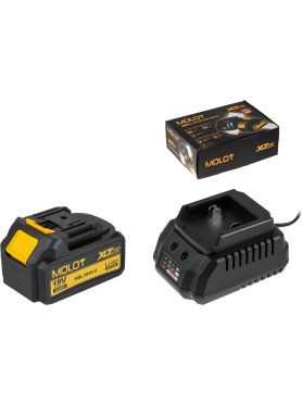 Комплект аккумулятор 18В и зарядное устройство MOLOT XLT Lite