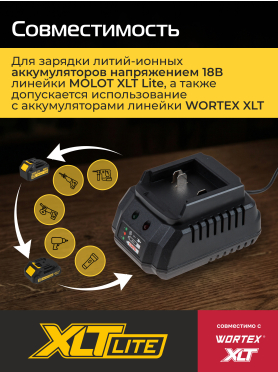 Зарядное устройство 18В 2А MOLOT MFC 2115 XLT Lite 
