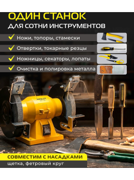 Станок точильный (точило) MOLOT MBG 1520 