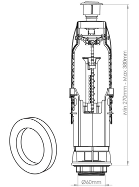 Сливной механизм для унитаза AV Engineering 