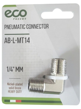 Переходник L-образное наружная резьба 1/4" ECO 