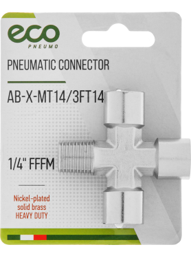 Переходник Х-образное наружная резьба 1/4" внутренняя резьба 1/4" x3 ECO 