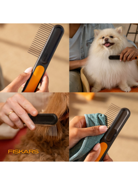 Гребень стальной для животных PET FISKARS 